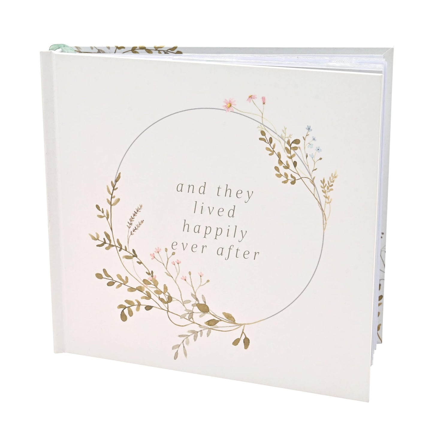 Love Story - Wildflower Wedding Album - Keepsake Picture/Photo Album Perfect for Storing Cherished Memories - Engagement/Bridal Shower Gifting H: 19cm x W: 17cm.