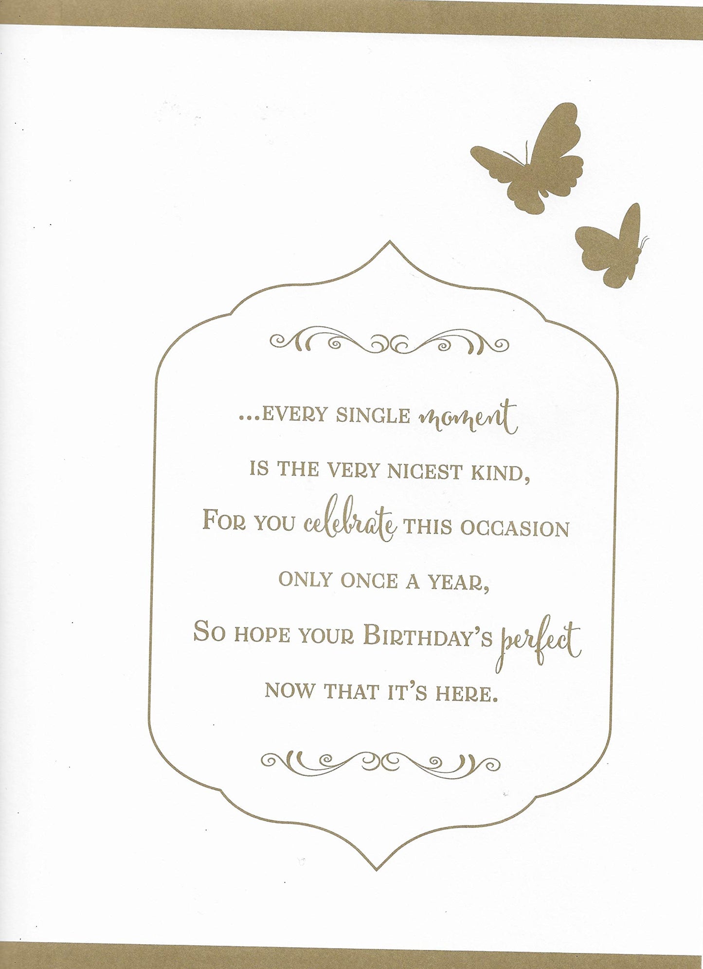 Large Wonderful Sister Birthday Card***Golden Butterfly**11 X 7 INCHES**AG3