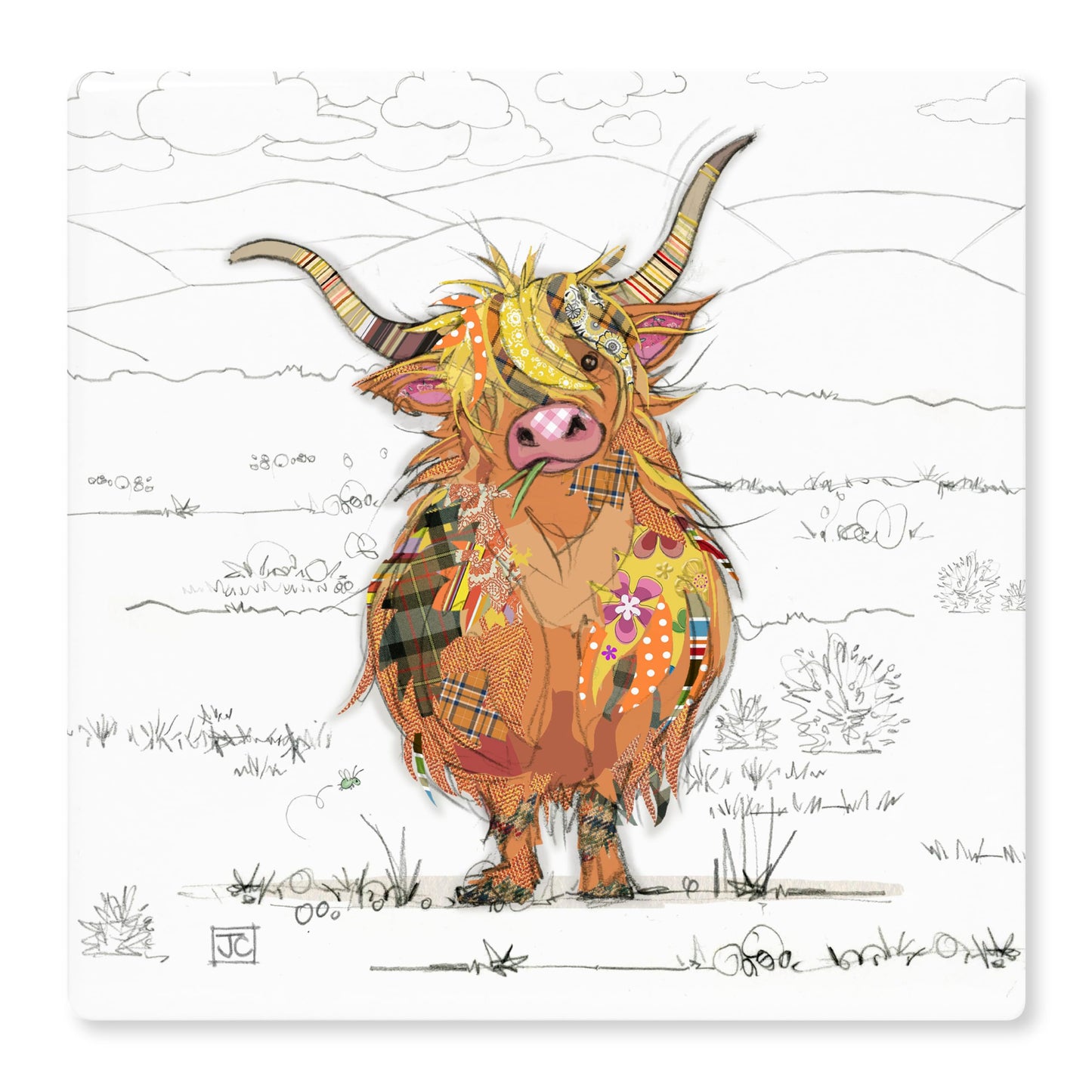 Bug Art Coaster Hamish Highland Cow, Brown