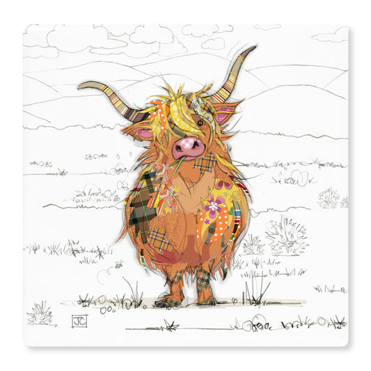 Bug Art Coaster Hamish Highland Cow, Brown