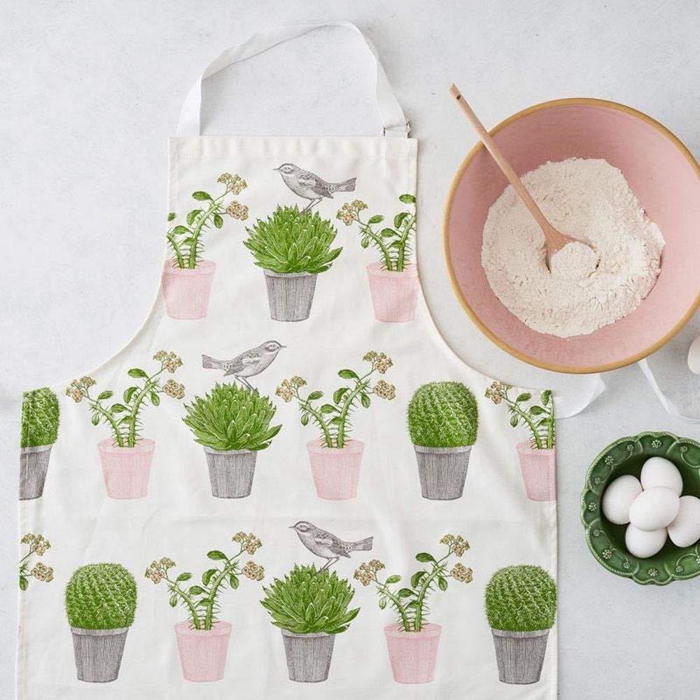 Thornback & Peel Cactus and Bird Design Kitchen Apron Made from Cotton