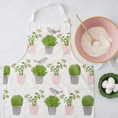 Thornback & Peel Cactus and Bird Design Kitchen Apron Made from Cotton