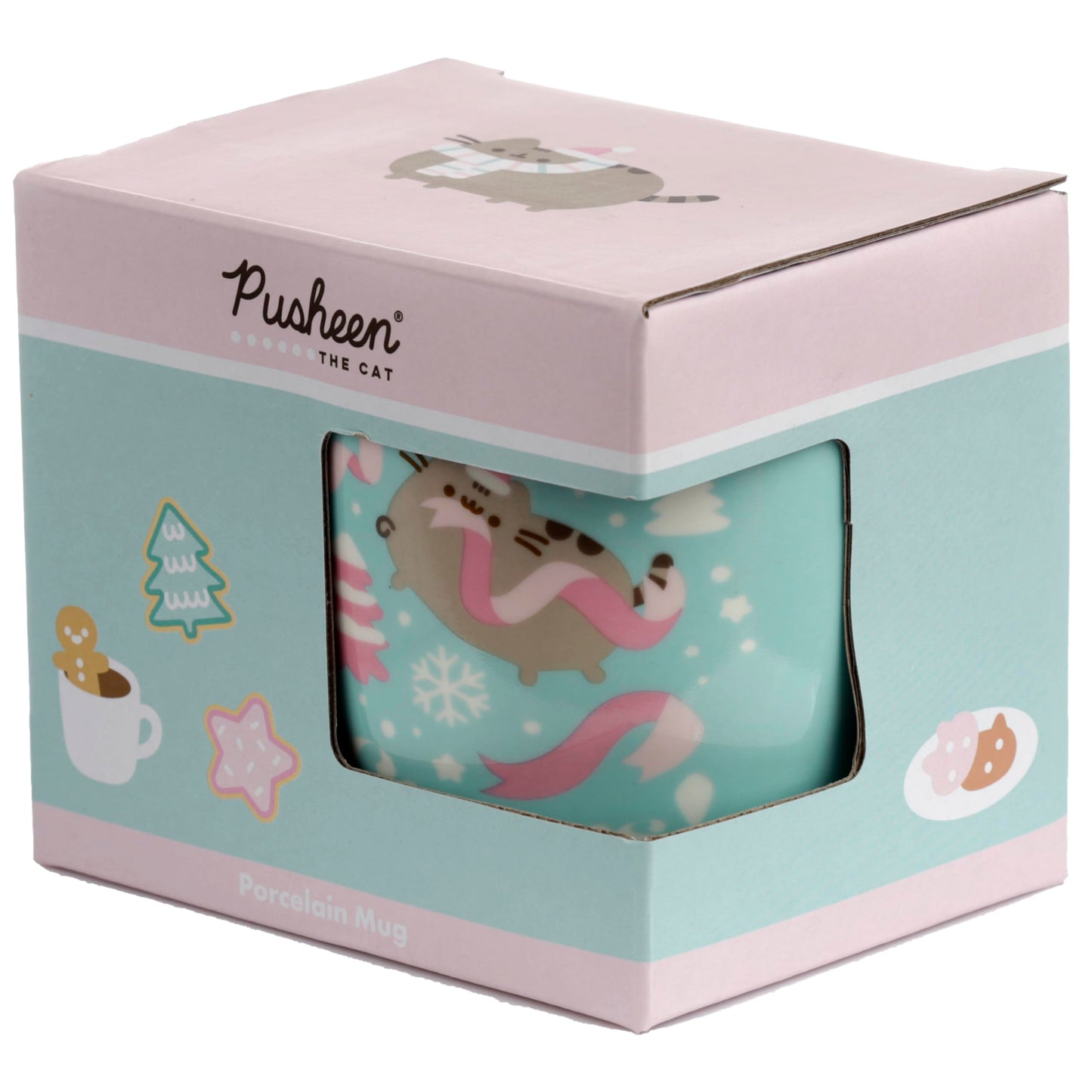 Puckator Christmas Pusheen the Cat Porcelain Tea Coffee Mug - Funny Home Accessories - Cute Gifts for Girlfriend - Large Mugs for Men Women Hot Drinks - Cute Cups Presents - Secret Santa Gift Cup Set