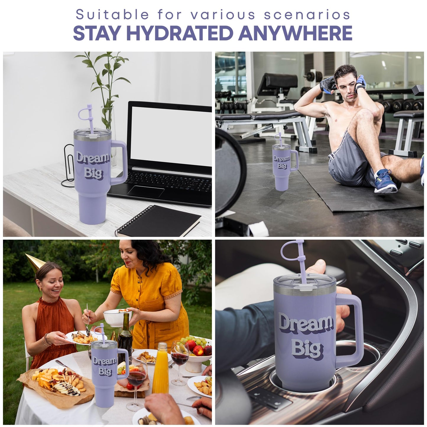 Lesser & Pavey Dream Big Drinks Cup 1200ml for Hot & Cold Drinks | Durable Coffee Cups for Home & Office | Comfortable & Easy-to-Hold Coffee Mugs for Beverages & Daily Use
