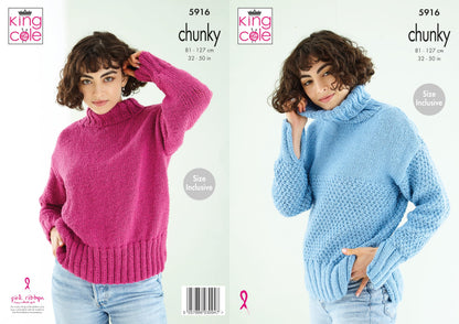 Sweaters in King Cole Subtle Drifter Chunky (5916)
