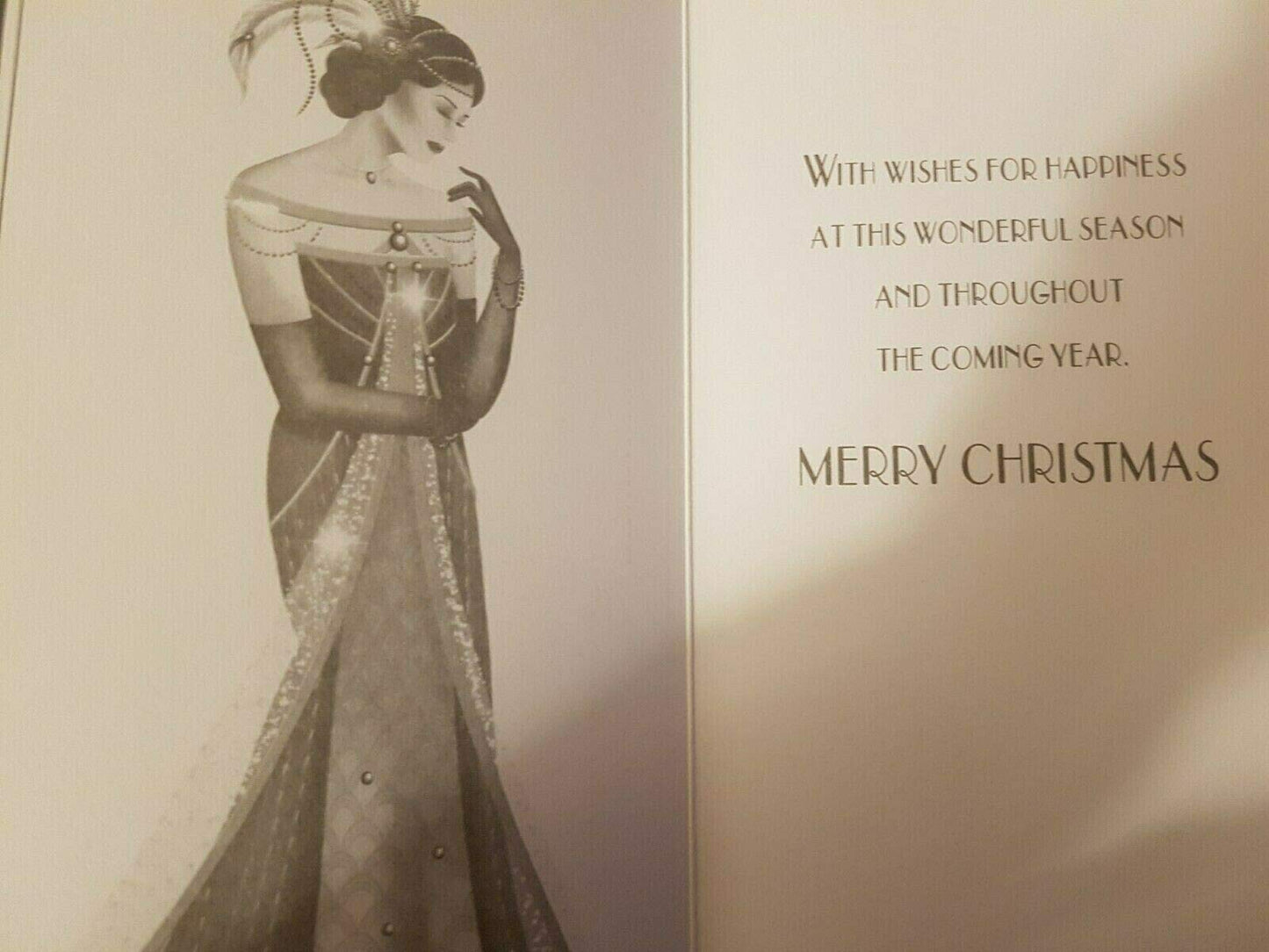 Prelude Art Deco - Box of 18 Glittered Slim Christmas Cards