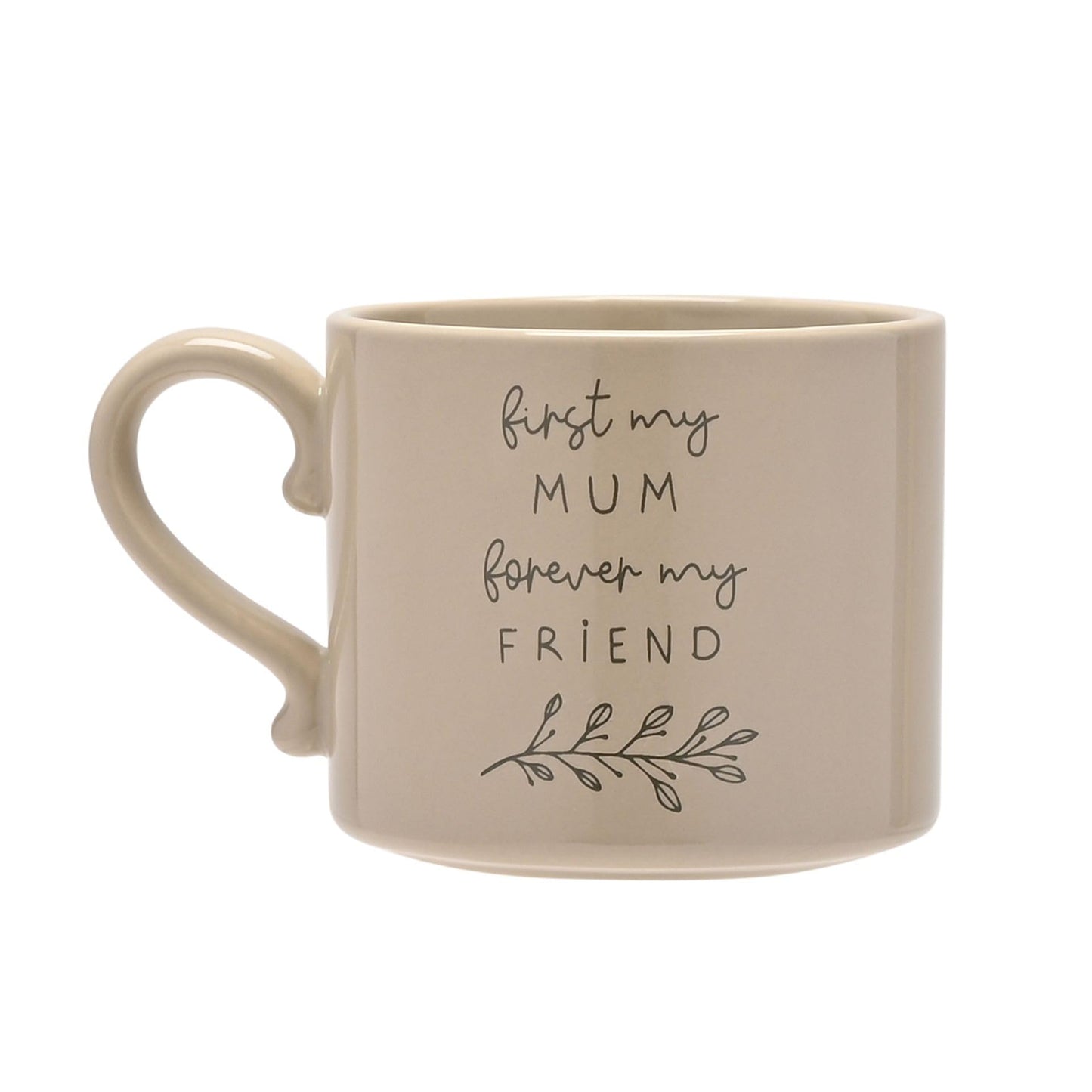 Widdop Moments Stoneware Ceramic Mum Mug - Mum Forever Friend Mug - Fawn Colour - Coffee Mug Tea Hot Drinks - Approx 350ml - Gift for Mum Birthday Mother's Day Present