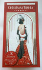 Prelude Art Deco - Box of 18 Glittered Slim Christmas Cards