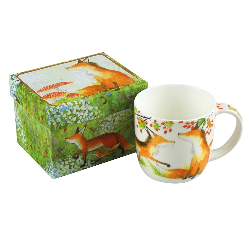 Emma Ball Mug Foxes Fine Bone China with Matching Gift Box