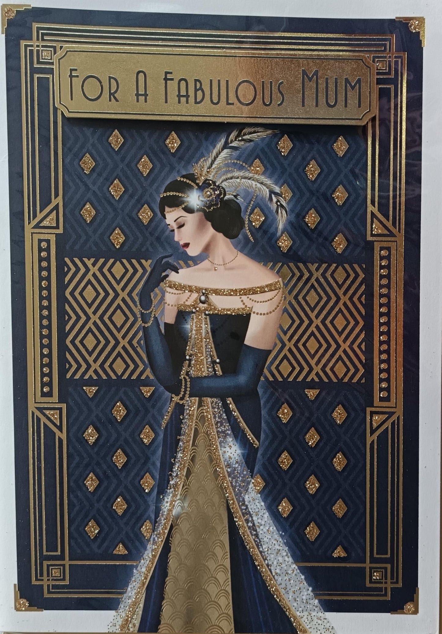 Fabulous Mum Birthday Card with an Art Deco Flapper Design
