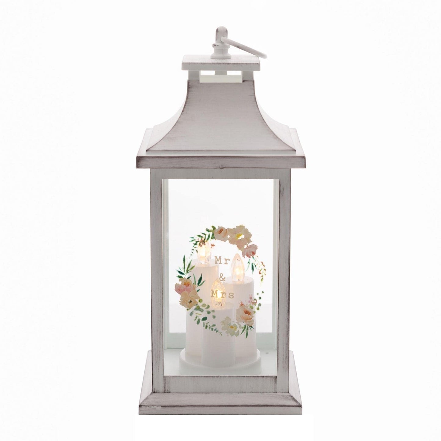 Wedding Battery Operated LED Lantern - Mr and Mrs