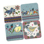 Emma Ball stitched birdiies coaster set