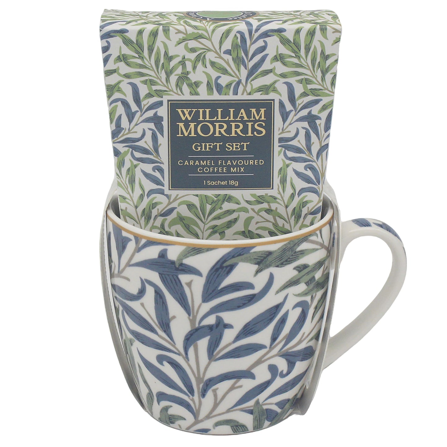 The Leonardo Collection William Morris Willow Bough Coffee Gift Set For Men & Women | Premium Coffee Selection Box For Christmas & Birthdays | Luxury Gourmet Hamper For Lovers & Family