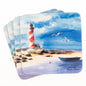 Lighthouse Beach Scene Coasters - Set of Four