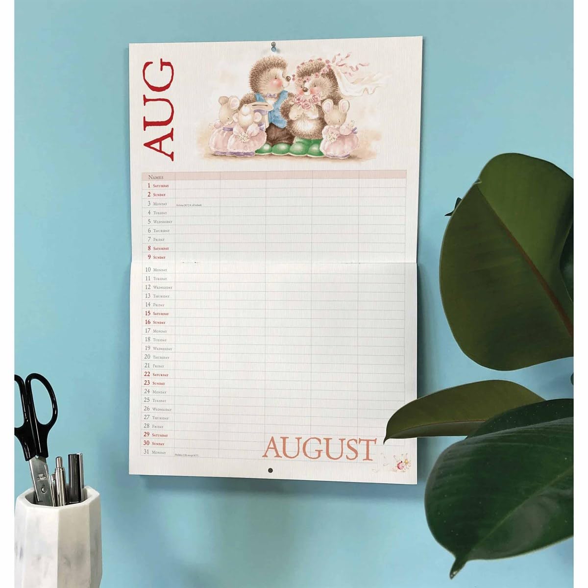 Carousel Worldwide, Country Companions 2026 A4 Wall Calendar Planner