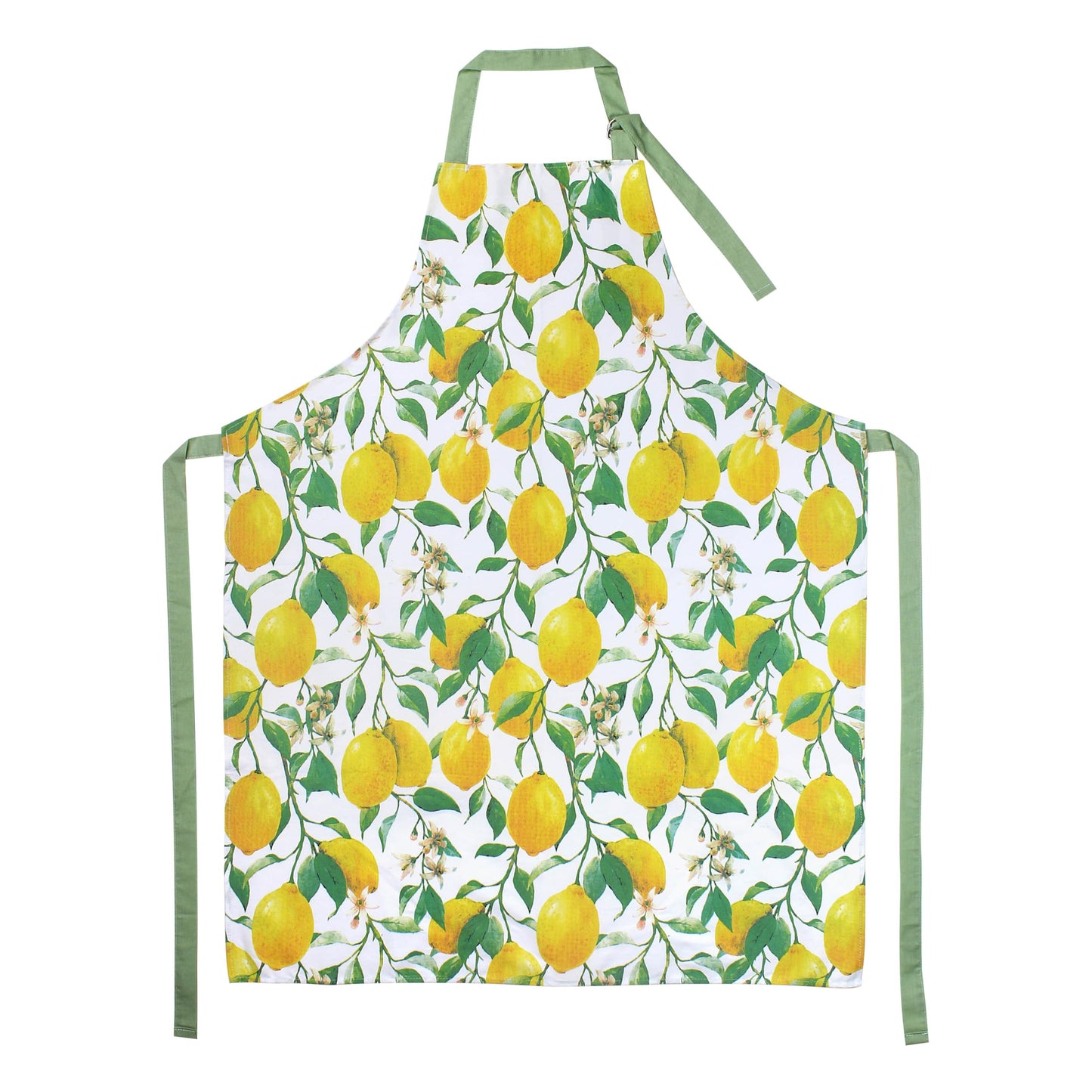 Lesser & Pavey Lemon Grove Apron For Cooking & Work | Cotton Material Adjustable Neck Strap Apron with Center Pocket | Long Ties for Chef, Women & Men Ideal For Cooking, Parties & Wedding Works
