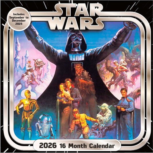 Pyramid International STAR WARS (Classic) 2026 Square Wall Calendar – Official 16-Month Sci-Fi Calendar Featuring Iconic Characters – Gift for Star Wars Fans & Collectors