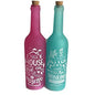 Decorative LED Light Bottle - Set of Two - Prosecco Slogans