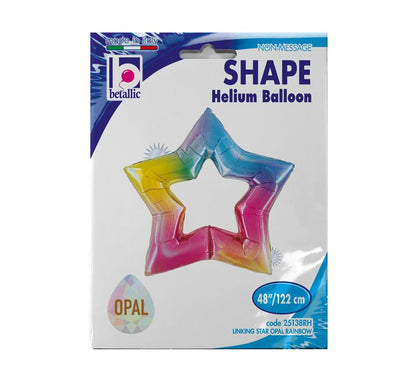 48in LINKING STAR OPAL RAINBOW FOIL BALLOON