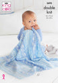 King Cole 5695 Knitting Pattern Baby Blankets in Fjord DK