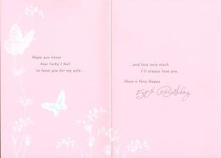 Wife 50th Bithday, Birthday Greetings Cards