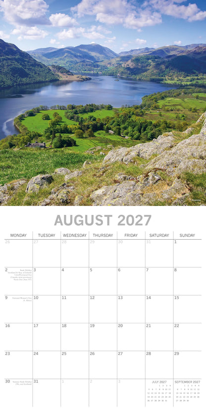 TGSC | Lake District 2026-2027 Calendar, 16-Month Square Wall Calendar (Sept 2026-Dec 2027), UK Planner with Lake Photography, Home or Office Organiser | 30 x 30 cm