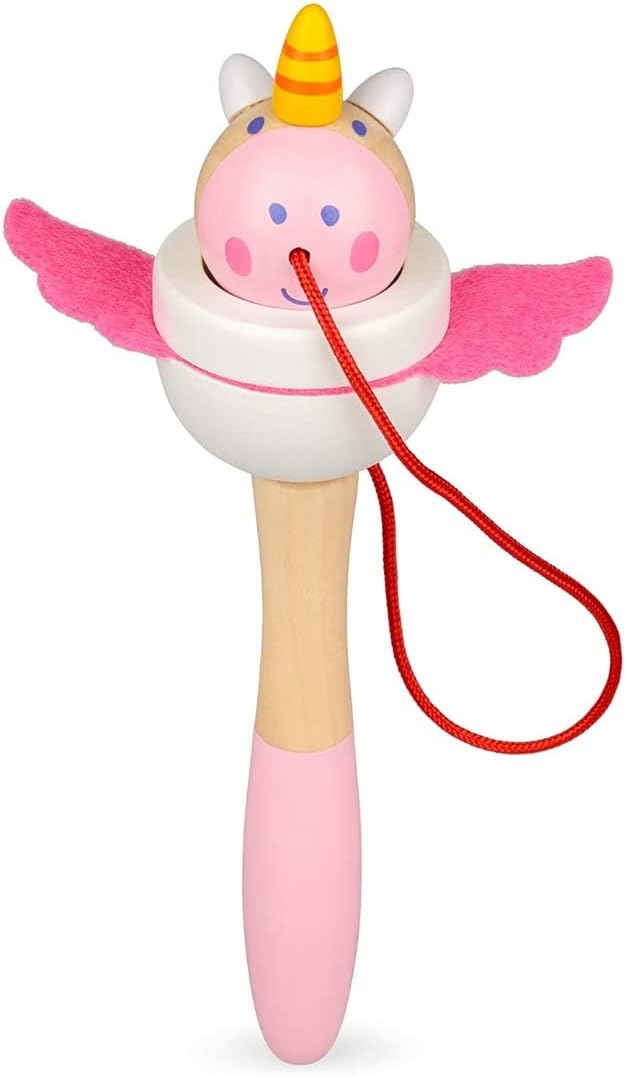 Tobar 38189 WOODEN UNICORN AND DRAGON CUP AND BALL, Tan, 15.5 cm  one supplied at random