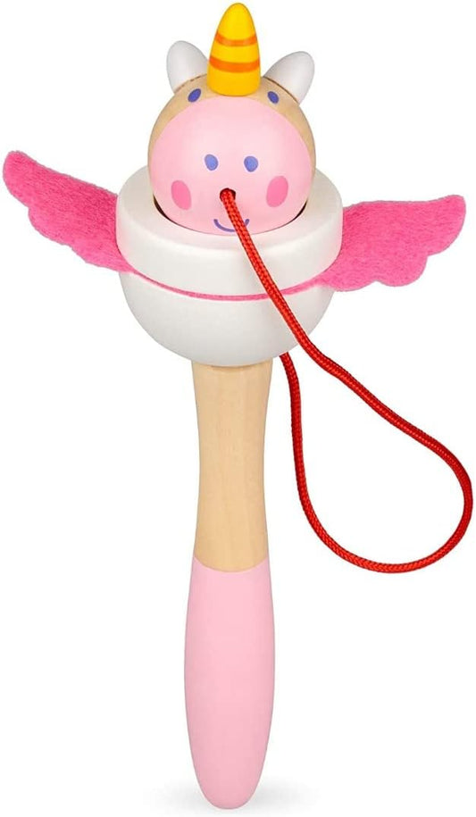 Tobar 38189 WOODEN UNICORN AND DRAGON CUP AND BALL, Tan, 15.5 cm  one supplied at random