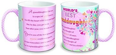 "Worlds Best Granddaughter" Pink Sentimental Mug With Presentation Box