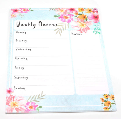 iCompact - 1x A4 Flowers Layout Weekly Planner Pad Design at Random