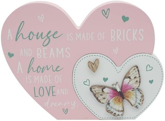 House Heart Plaque for Gift & Decor | Ideal Signs & Plaque Birthday Gifts for Women & Men | Designed By Love and Affection | Lovely Plaques for Home & Office