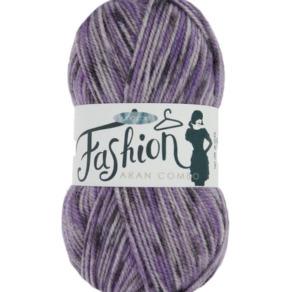 King Cole Fashion Aran Combo 100g Knitting Wool (Hint of Purple 2331)