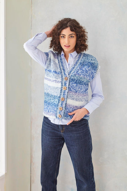 King Cole Ladies Knitting Pattern Womans Chunky Short Jacket & Waistcoat (6202)