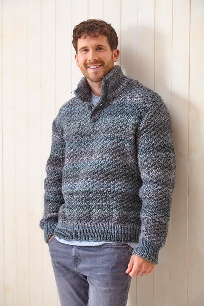 King Cole Chunky Knitting Pattern Mens Sweaters 2 Designs (6242)