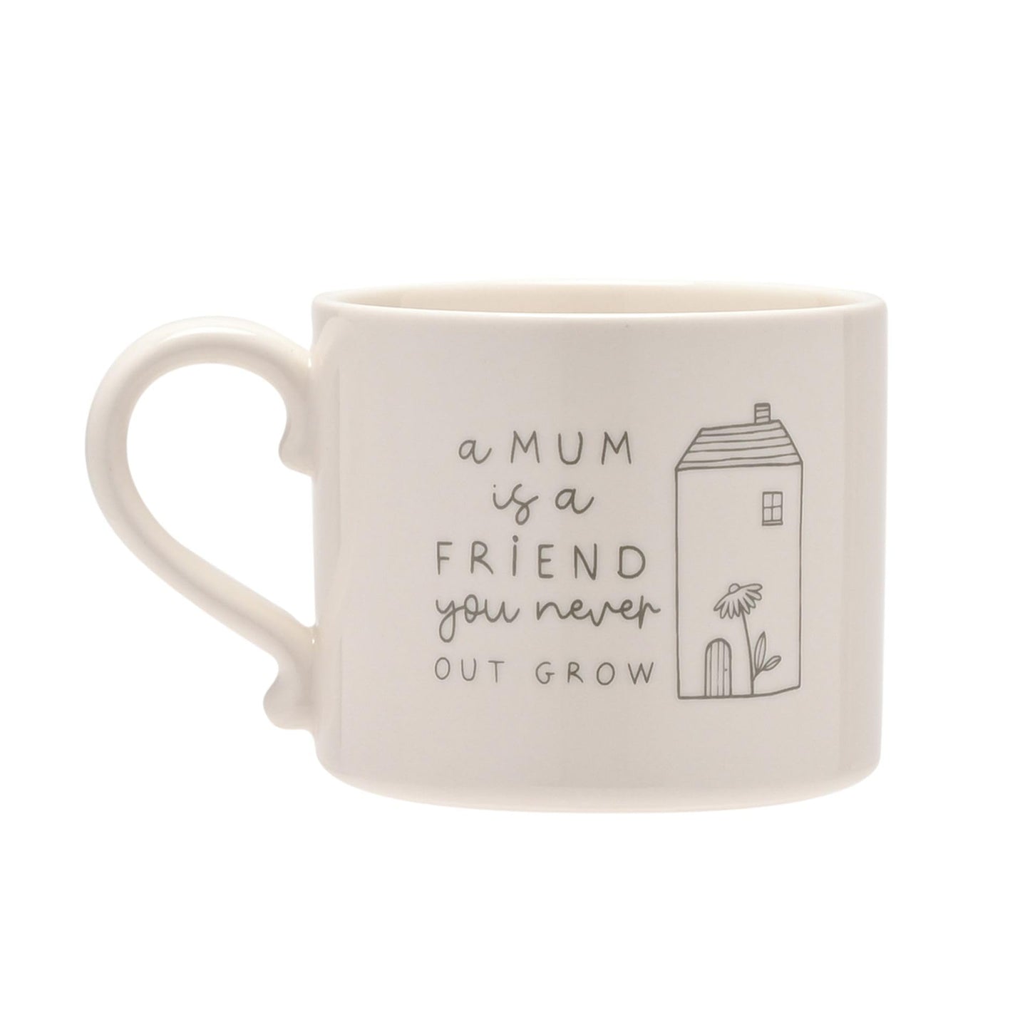 Widdop Moments Stoneware Ceramic Mum Mug - Mum is A Friend Mug - White Colour - Coffee Mug Tea Hot Drinks - Approx 350ml - Gift for Mum Birthday Mother's Day Present