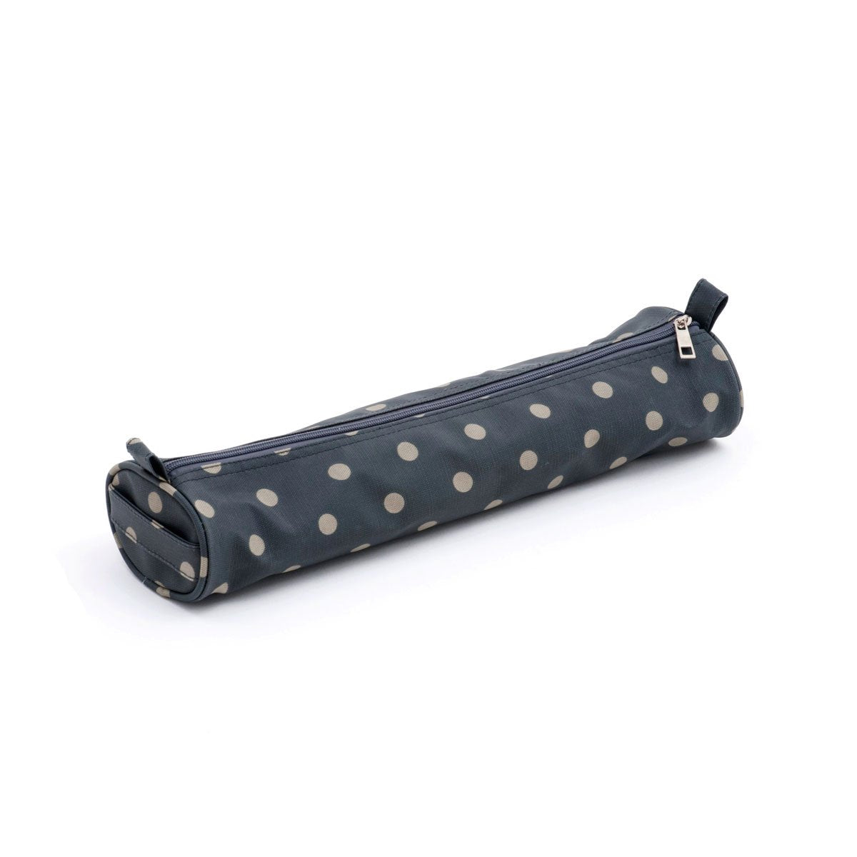 Soft Knitting Pin Case (Matt PVC) - Charcoal Polka Dot | Hobby Gift MR4699³ | 10x42x5½ cm