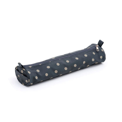 Soft Knitting Pin Case (Matt PVC) - Charcoal Polka Dot | Hobby Gift MR4699³ | 10x42x5½ cm