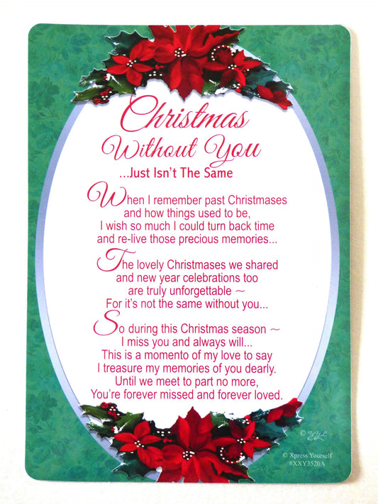 Xpress Yourself Christmas Without You .Just Isn't The Same, Graveside Memorial Christmas Card