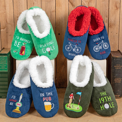 Snoozies! Men's Pairable Slippers - Super Soft Sherpa Fleece, Non-Slip Sole - Sizes 6-13