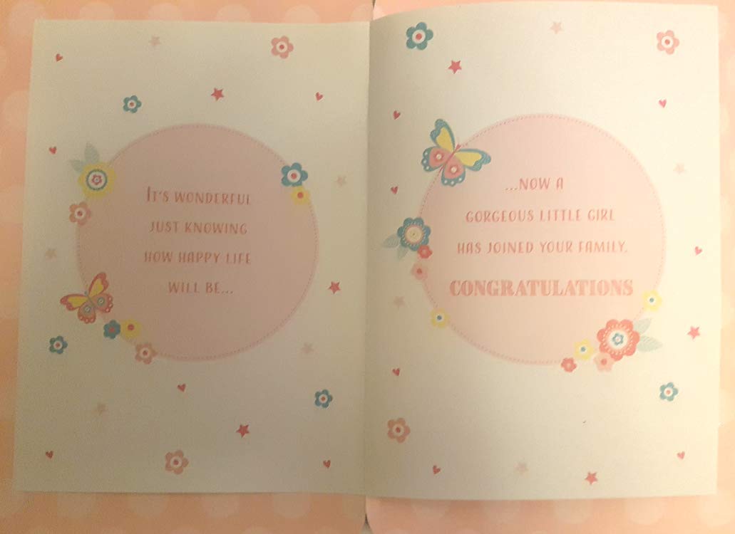 Birth of Baby Girl - Large Boxed Card - Daughter - 44785