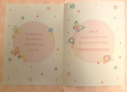 Birth of Baby Girl - Large Boxed Card - Daughter - 44785