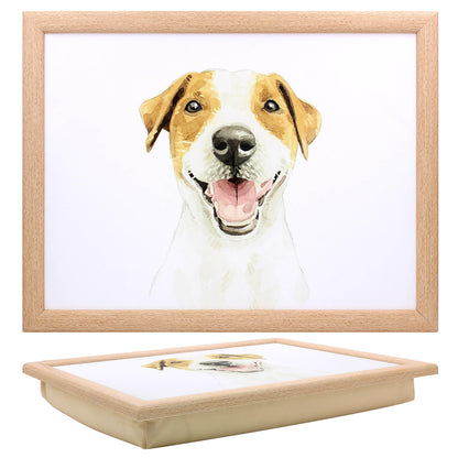 Lesser & Pavey Jack Russell Laptray Robert James Hull Lap Tray For Food Serving & Breakfast | Comfortable Lap Trays With Bean Bag Cushion | Durable Lap Trays For Eating On Lap For Adults