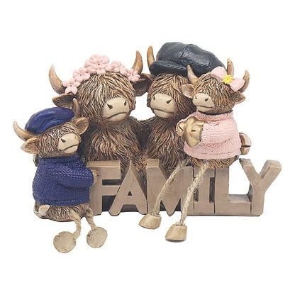 Lesser & Pavey Resin Scottish Cow Décor