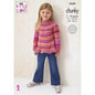King Cole Chunky Knitting Pattern Girls Knit in The Round Sweaters (6244), 20” – 30” (51cm – 76cm)