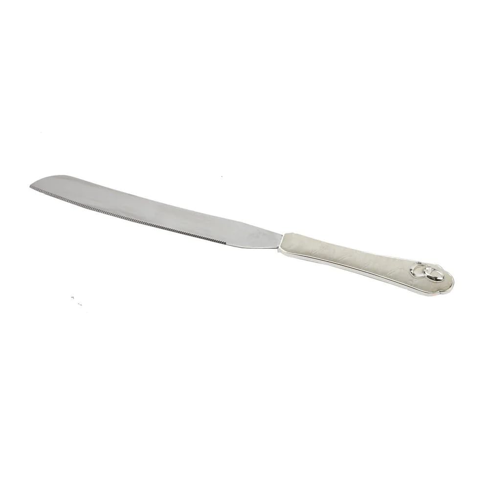 juliana silver plated & cream suede effect &ring icons cutlery