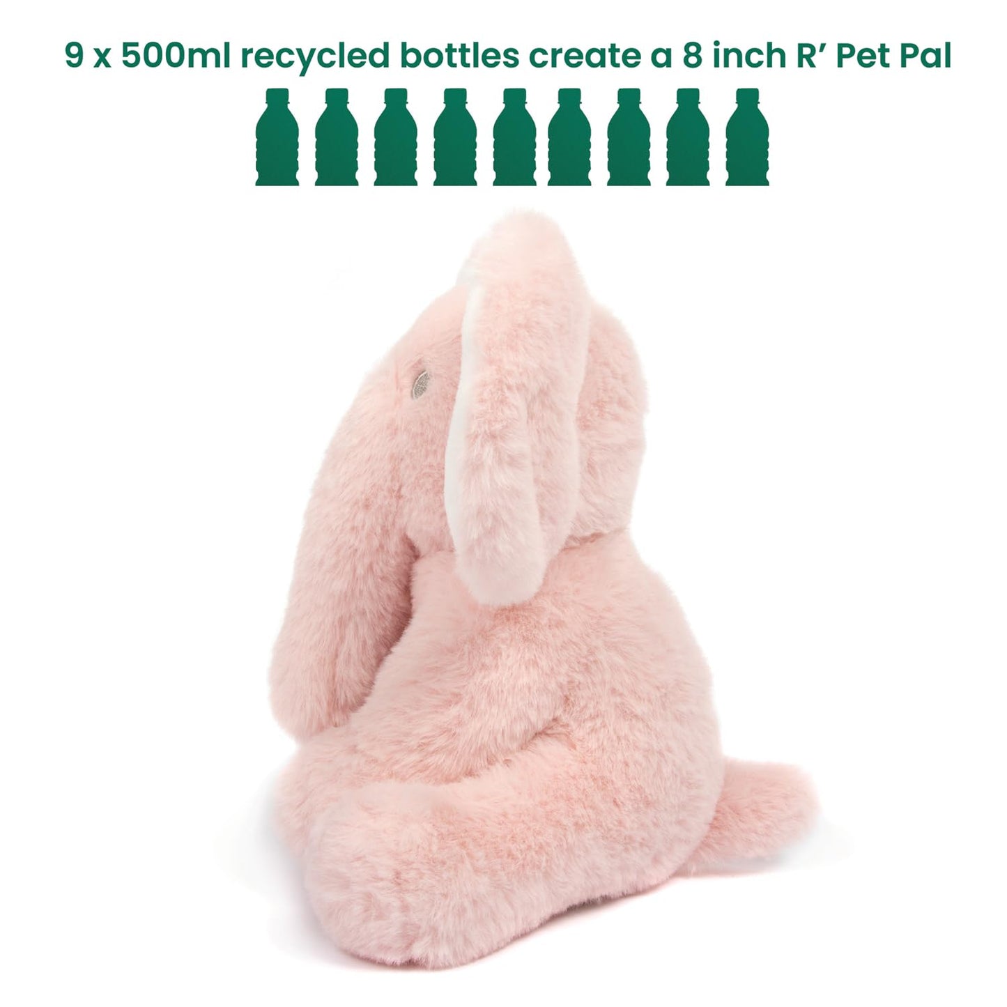 L & P Home & Gifts Lesser & Pavey R pet pals Nelly elephant pink Teddy Bear For Kids | Made Up of Recycled Bottles | Stuffed Animal Soft Toys | Ideal For Birthday or Baby Gift