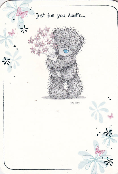 Tatty Teddy Card - Just for you Auntie