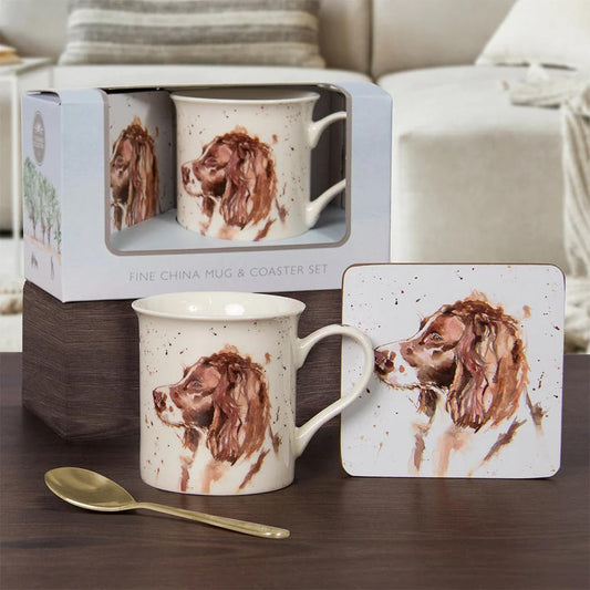 Lesser Mans Best Friend Mug and Coaster Set (Springer Spaniel)
