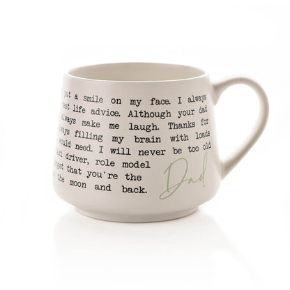 Stoneware Mug with Sentiment Wording - Dad