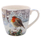 The Leonardo Collection Christmas Robins Design Fine China Breakfast Mug